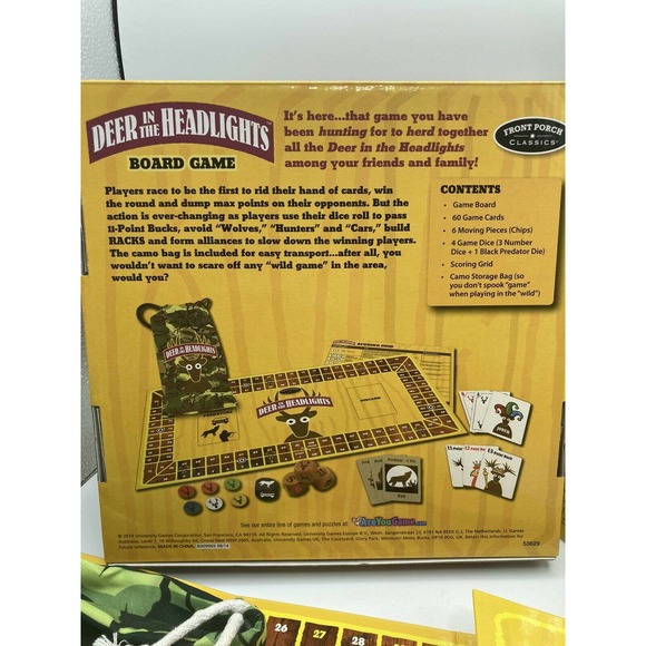 Deer In Headlights Family Strategy Dice Card Management Board Game Open Box Seal - Picture 8 of 8